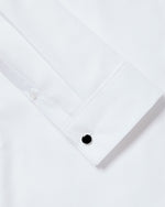 White Tailored Fit Tuxedo Shirt with French Cuffs
