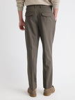 Wool-Blend Tapered-Leg Pleated Dress Pant