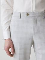 Slim Fit Grey Checkered Suit Pant