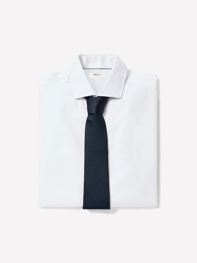 Slim-Fit White Supima (R) Twill Dress Shirt