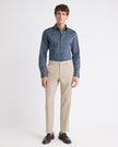 Slim-Fit Knit-Like Dress Shirt