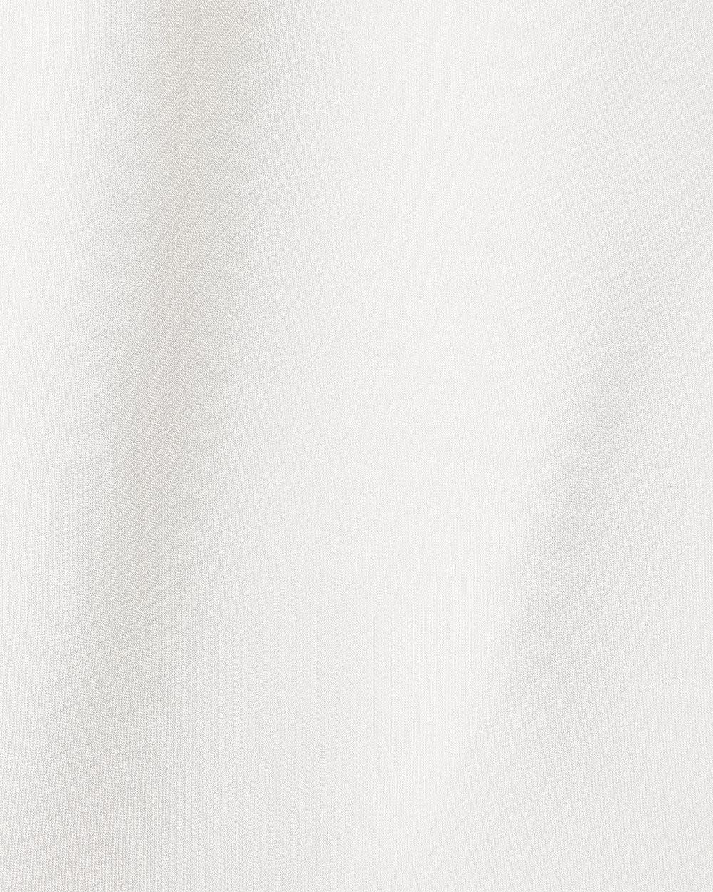 Extended-Sleeve Top with Crossover Draped Mock Neckline