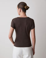 Short-Sleeve Crew-Neck Ribbed Tee