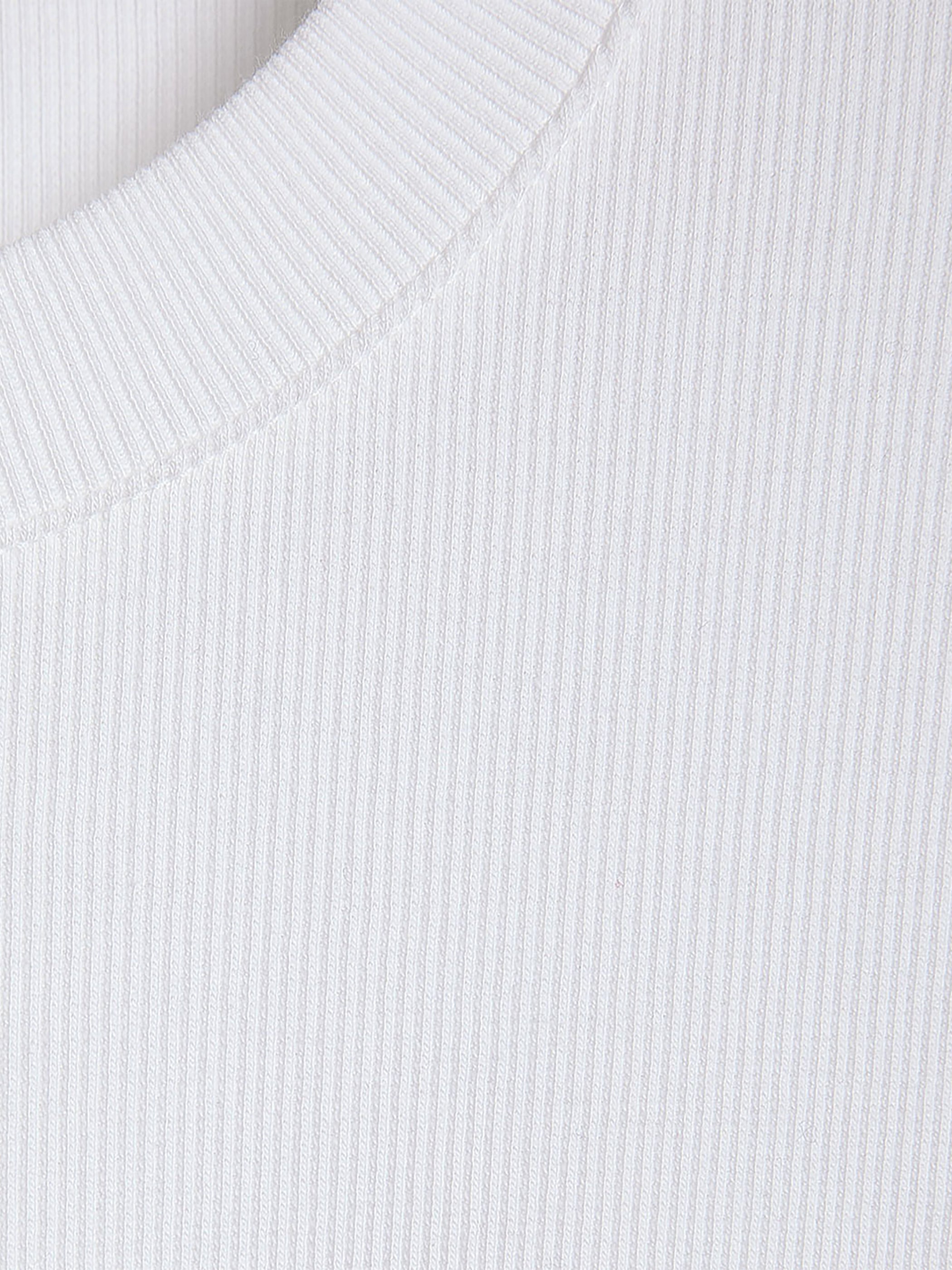 Short-Sleeve Crew-Neck Ribbed Tee