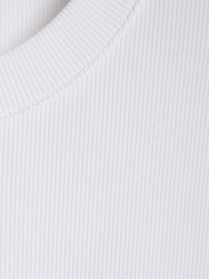 Short-Sleeve Crew-Neck Ribbed Tee
