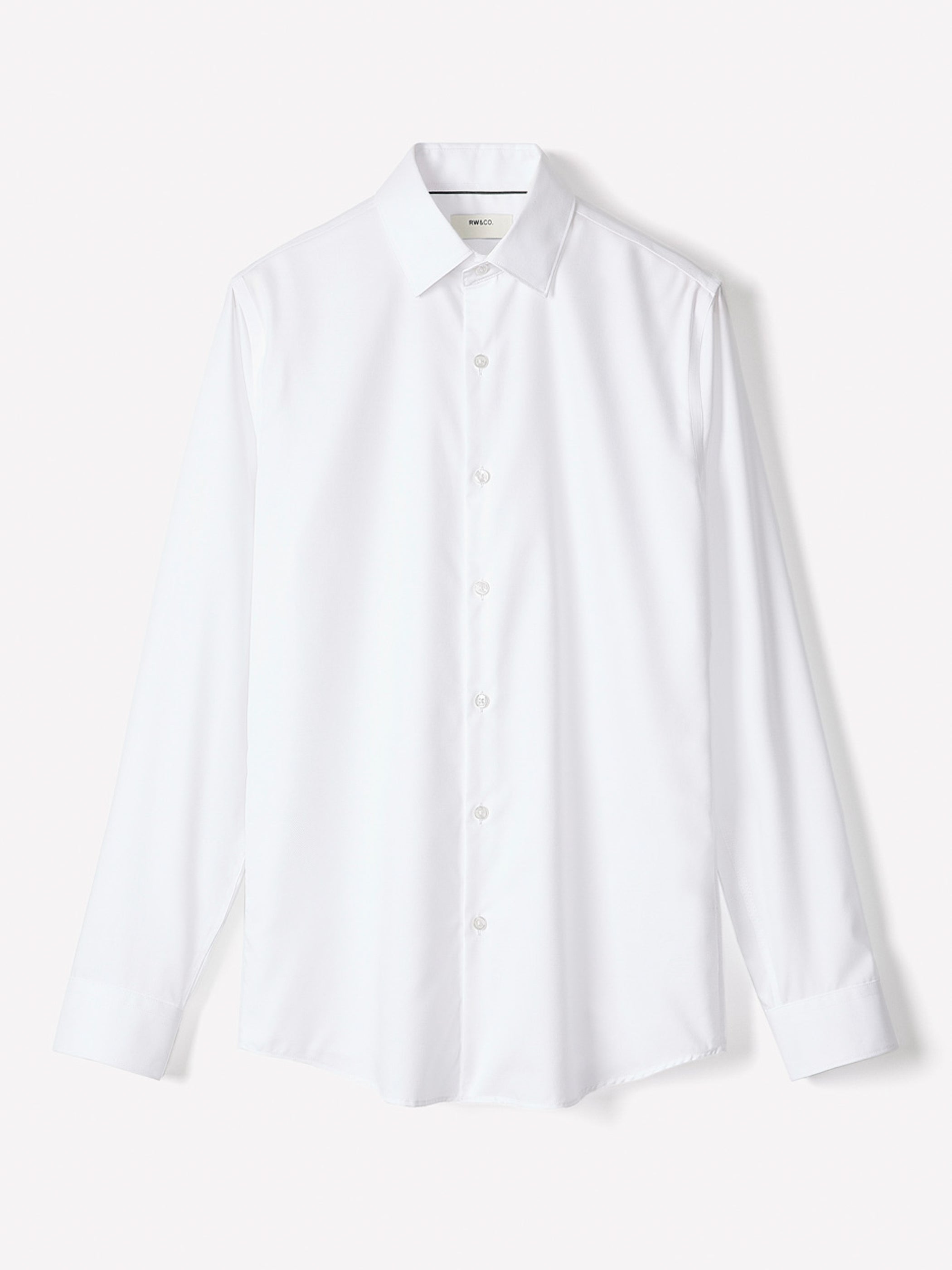 Slim-Fit Solid Supima (R) Cotton Twill Dress Shirt