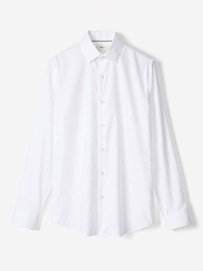 Slim-Fit Solid Supima (R) Cotton Twill Dress Shirt