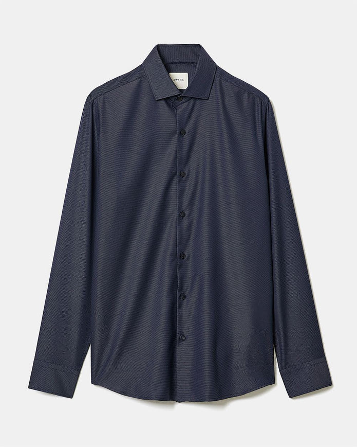 Tailored-Fit Two-Tone Dobby Dress Shirt
