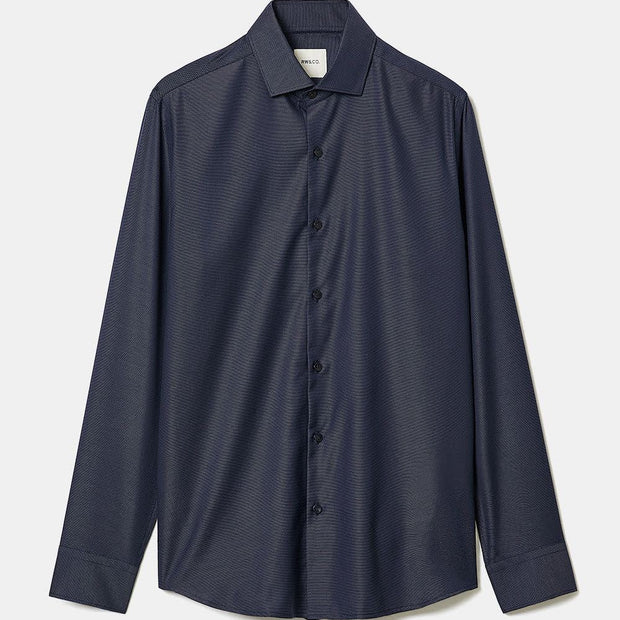 Tailored-Fit Two-Tone Dobby Dress Shirt