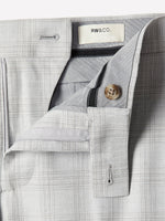 Slim Fit Grey Checkered Suit Pant