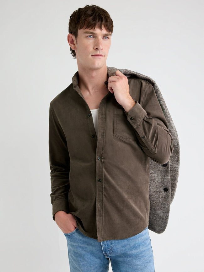 Regular-Fit Corduroy Shirt