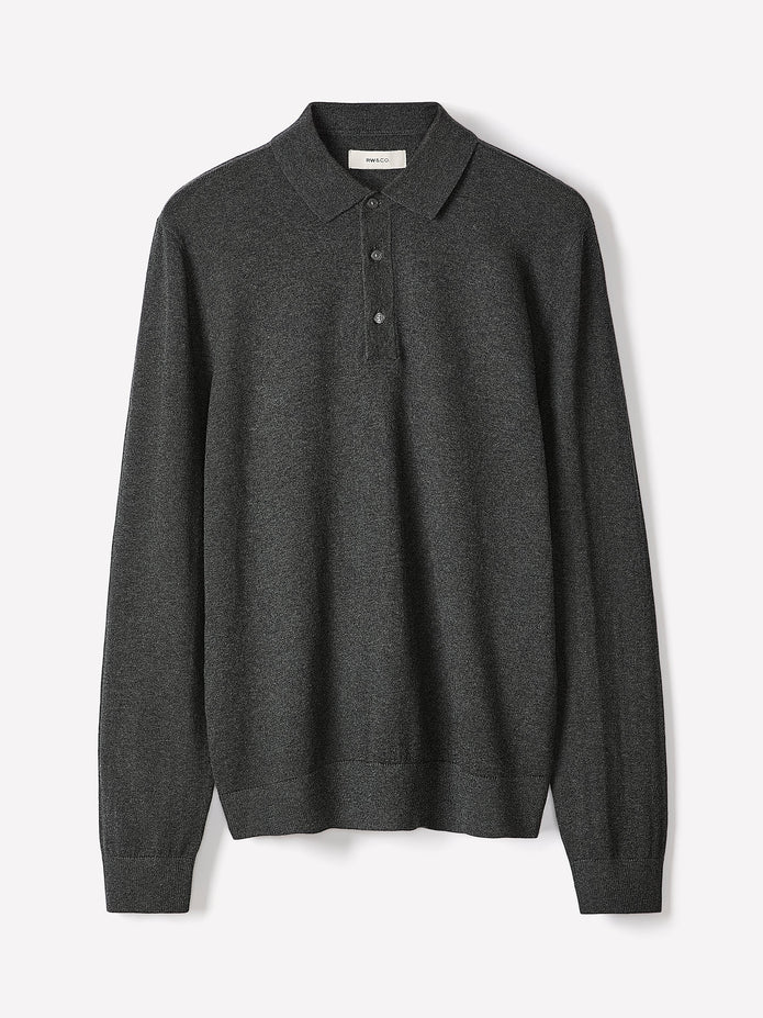 Long-Sleeve Polo Sweater