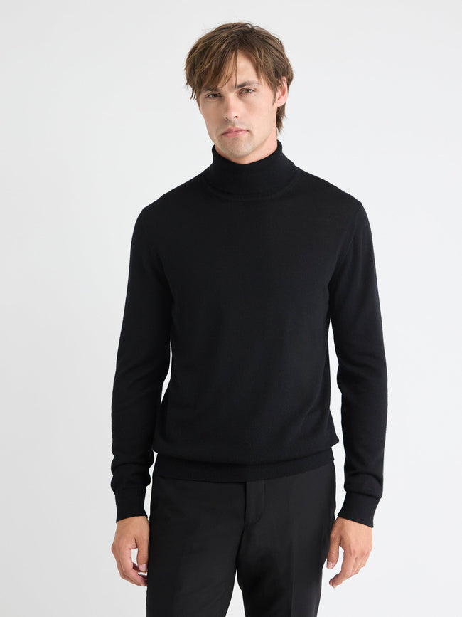 Merino Wool Turtleneck Sweater