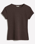 Short-Sleeve Crew-Neck Ribbed Tee