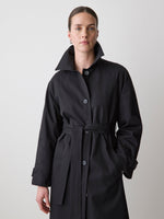 Twill Trench Coat with Removable Belt