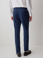 Blue Tailored-Fit Wool Suit Pant