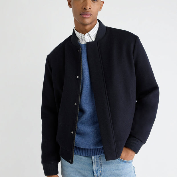 Wool-Blend Bomber Jacket