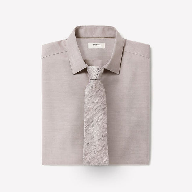 Slim-Fit Solid Cotton Modal Dress Shirt