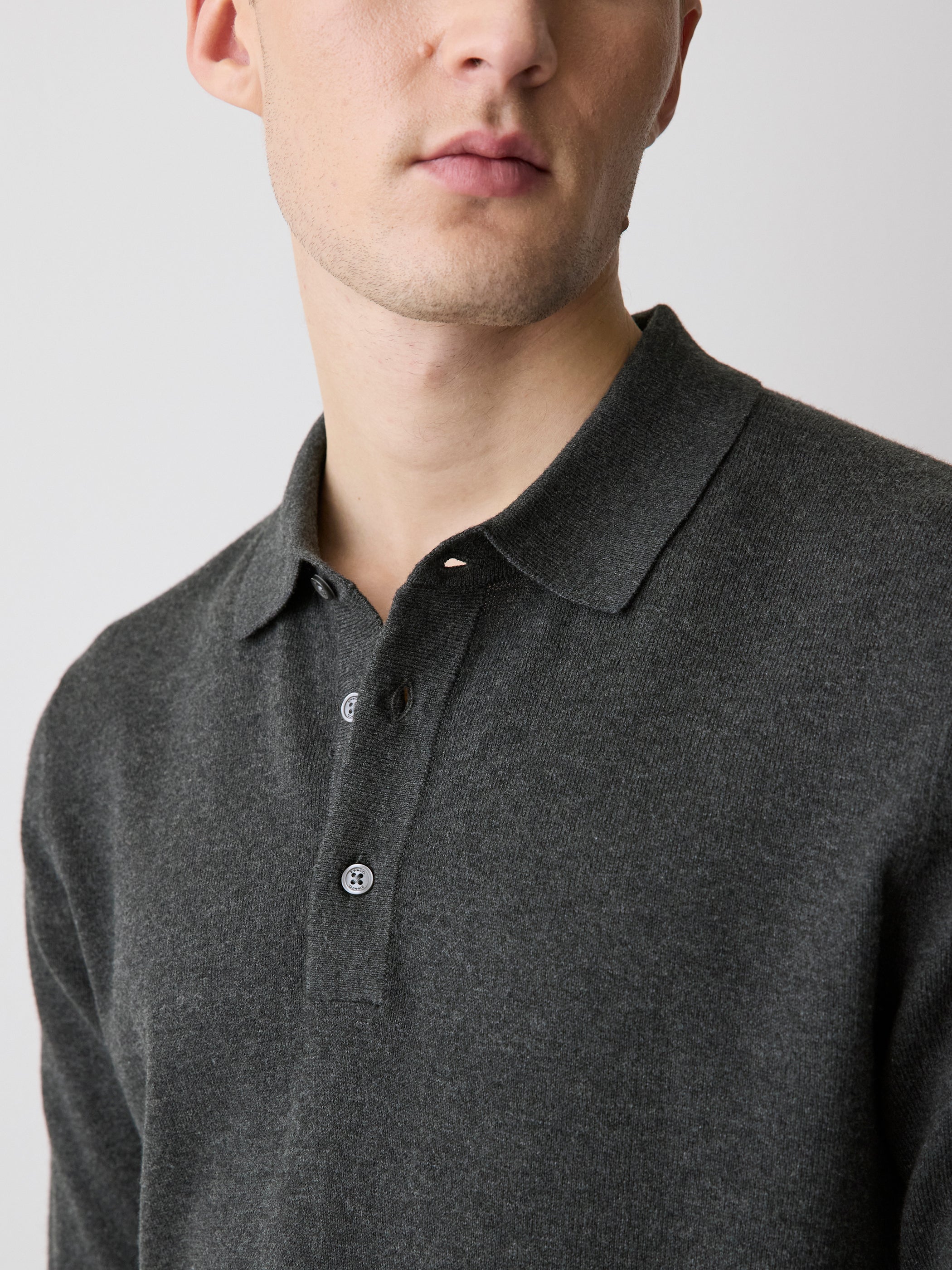 Long-Sleeve Polo Sweater