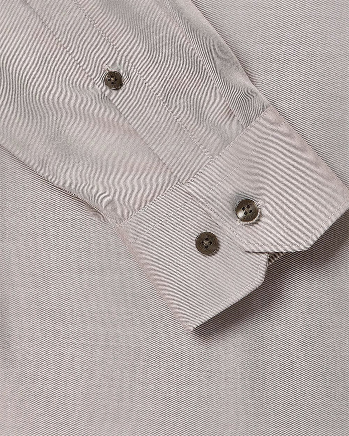 Slim-Fit Solid Cotton Modal Dress Shirt