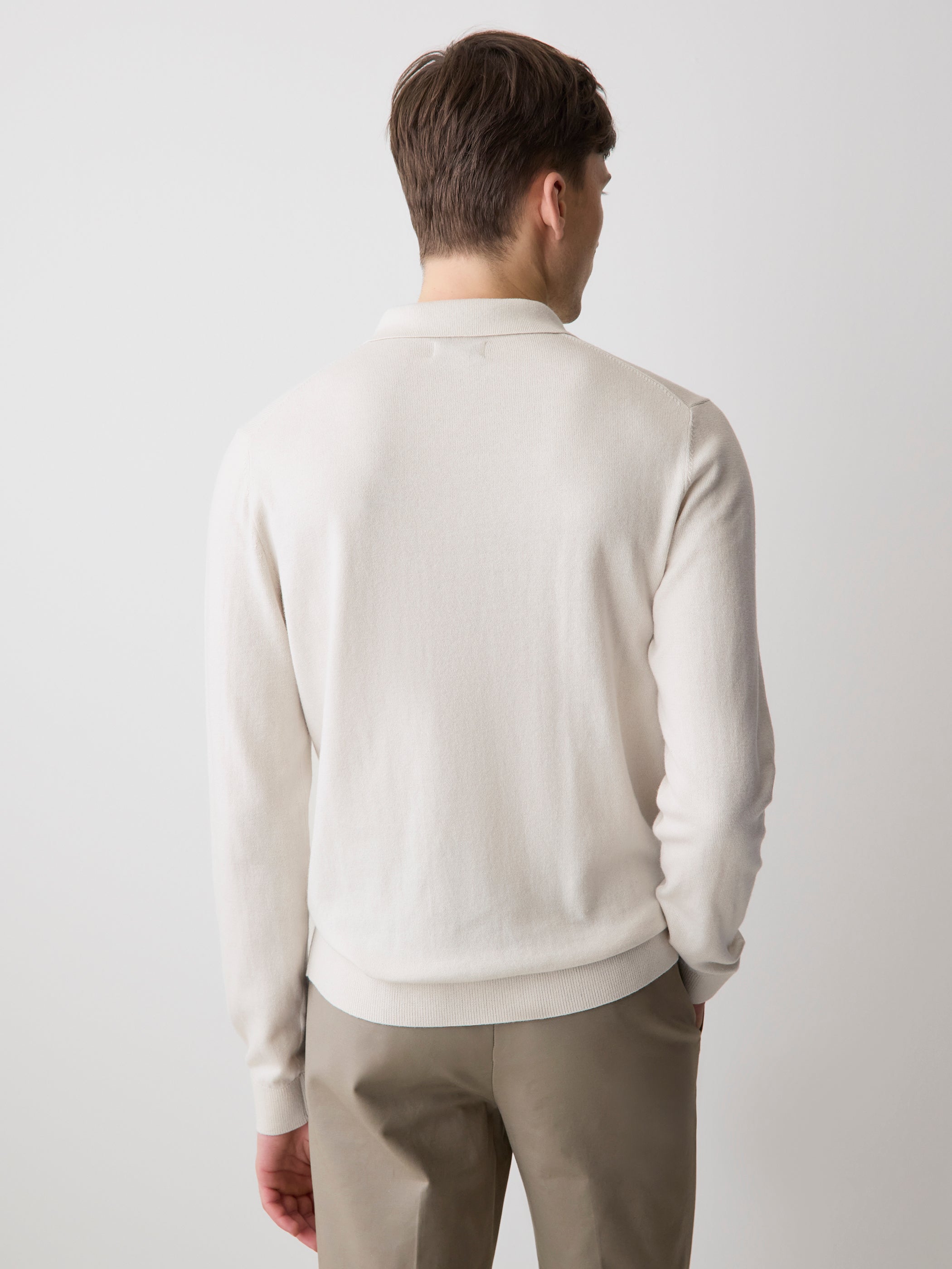 Long-Sleeve Polo Sweater