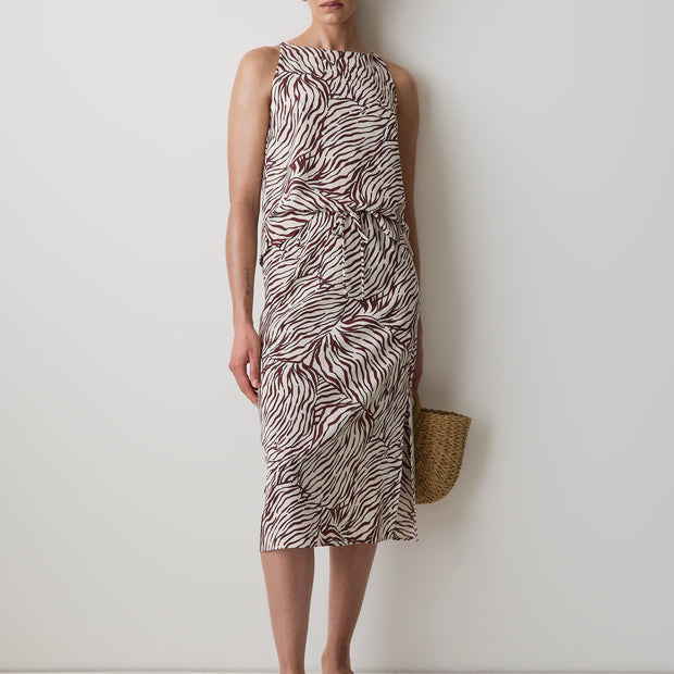 High-Rise Straight Midi Skirt