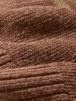 Short-Sleeve Shirt Sweater with Horizontal Stripes