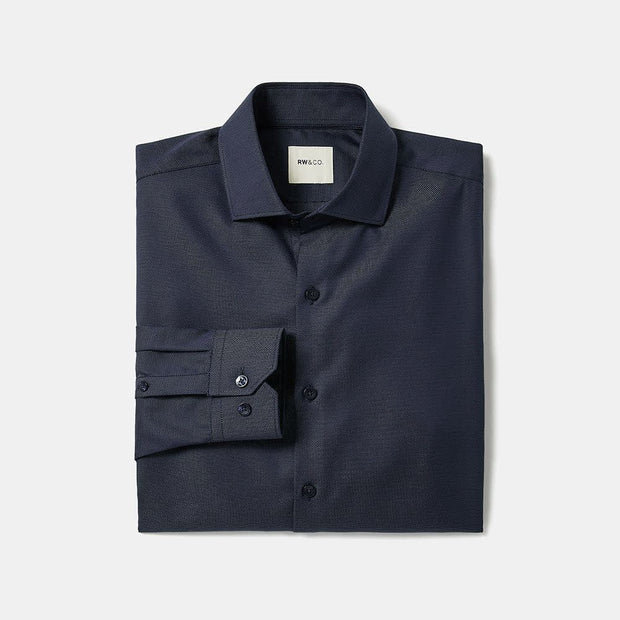 Tailored-Fit Two-Tone Dobby Dress Shirt