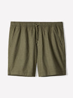 Linen-Blend Shorts with Elastic Waistband