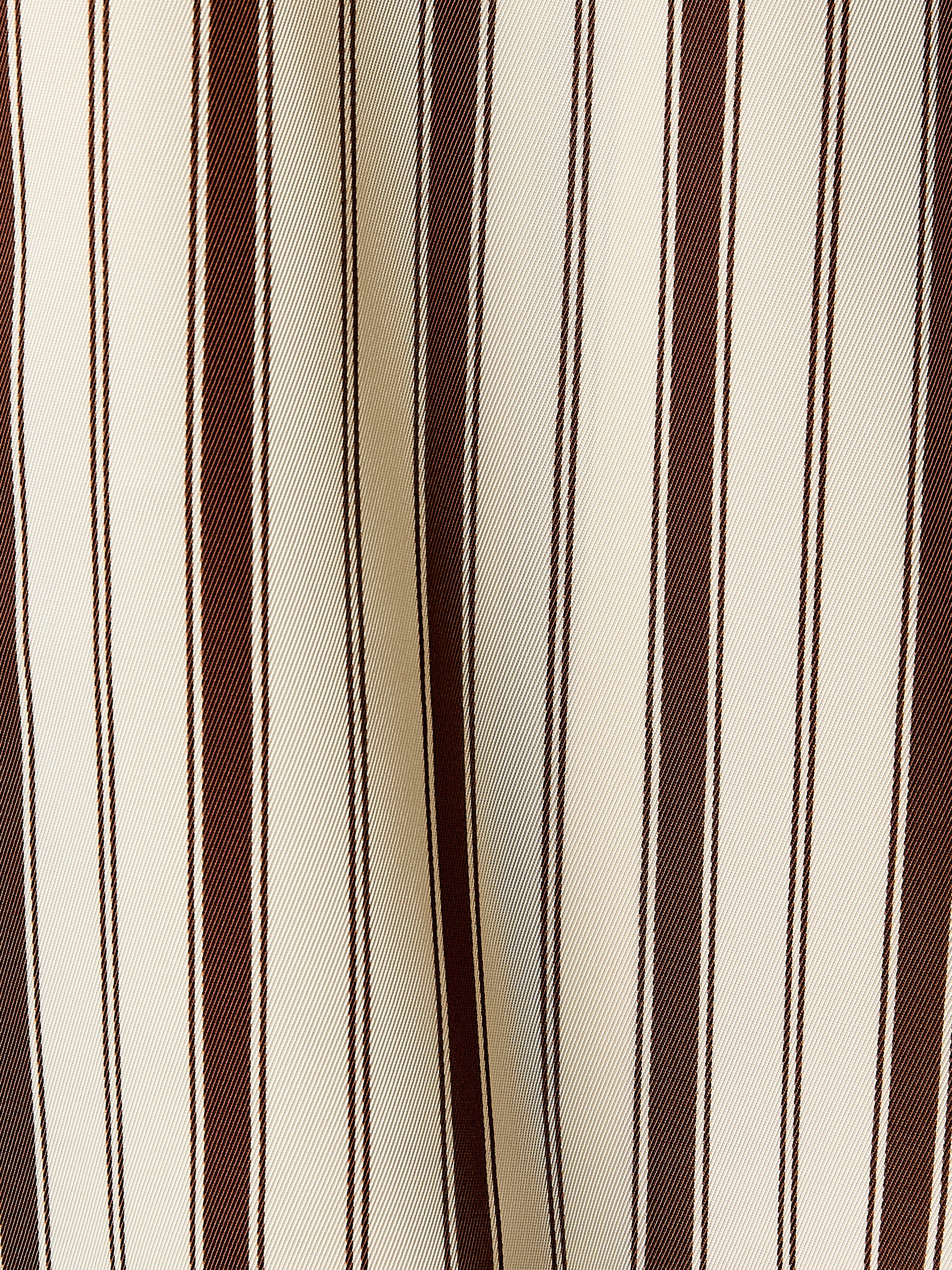 Long-Sleeve Twill Blouse with Notch Collar