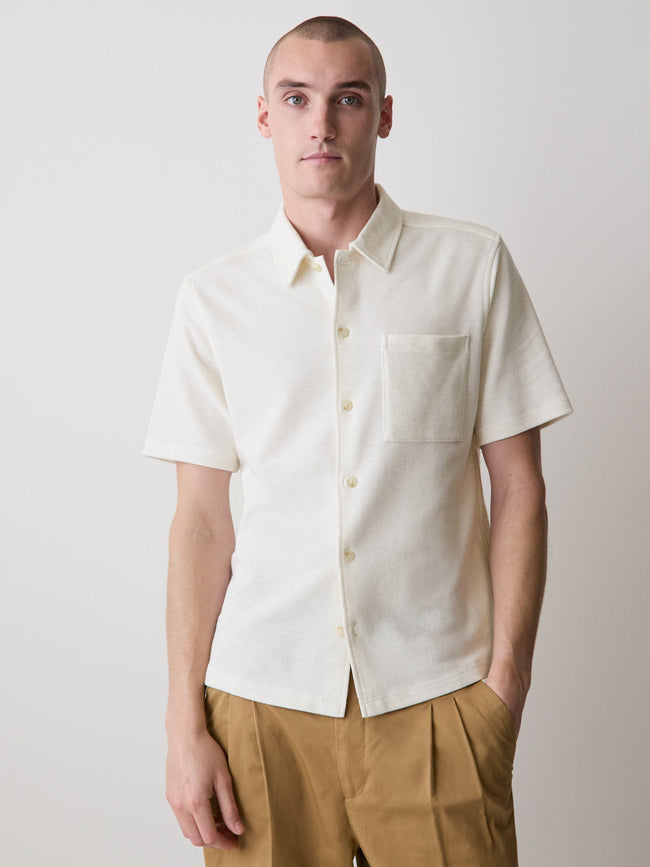 Slim-Fit Short-Sleeve Piqué-Knit Shirt