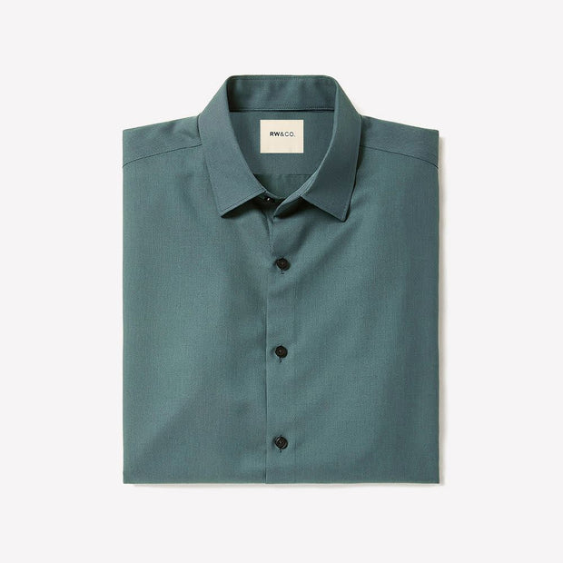 Slim-Fit Solid Cotton Modal Dress Shirt