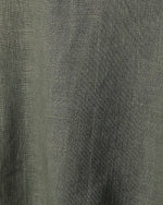 Linen Long-Sleeve Popover Blouse