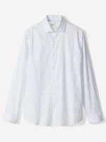 Slim-Fit Twill Dress Shirt with Floral Pattern