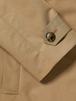Double-Breasted Twill Trench Coat with Belt