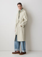 Twill Trench Coat with Removable Belt