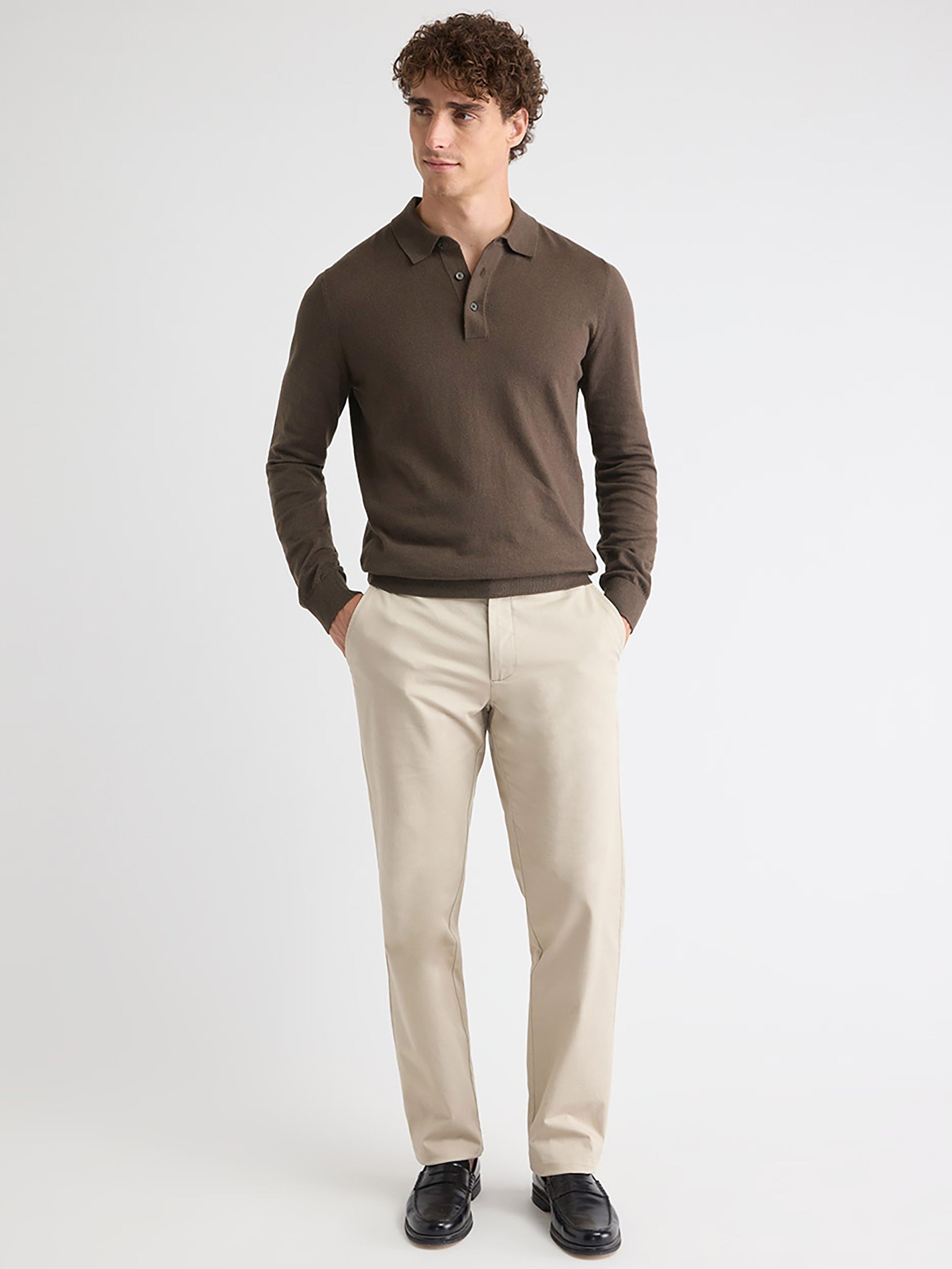 Long-Sleeve Polo Sweater