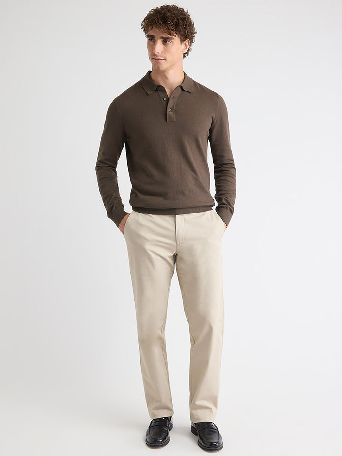 Long-Sleeve Polo Sweater