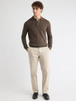 Long-Sleeve Polo Sweater