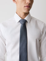 Solid Regular Textured Tie - Blue Mirage