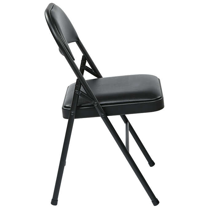 Vinyl Black Folding Chair Set of 4 for Office Use