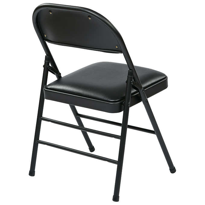 Vinyl Black Folding Chair Set of 4 for Office Use