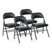 Vinyl Black Folding Chair Set of 4 for Office Use