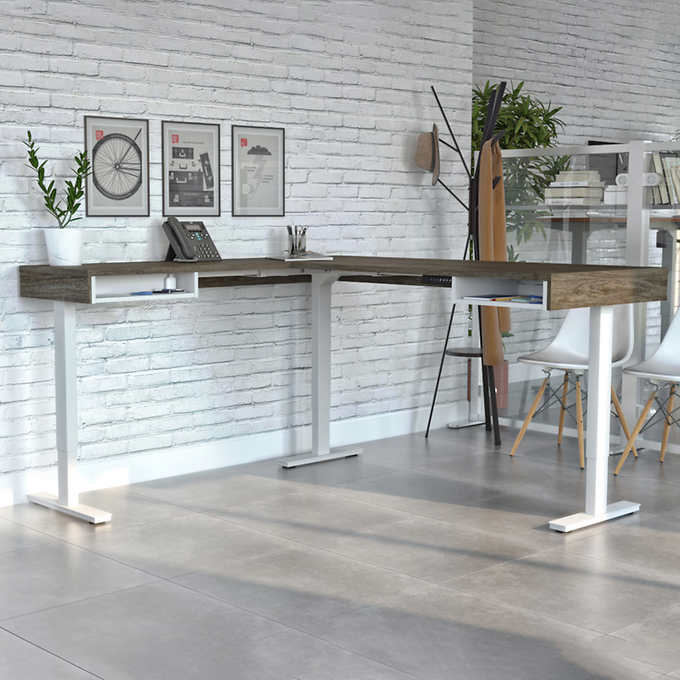 Bestar Viva L-shape Height Adjustable Desk