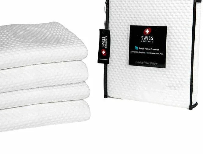 Swiss Comforts Embossed Tencel 4 Pack Pillow Protectors