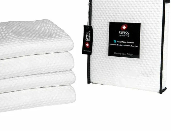 Swiss Comforts Embossed Tencel 4 Pack Pillow Protectors
