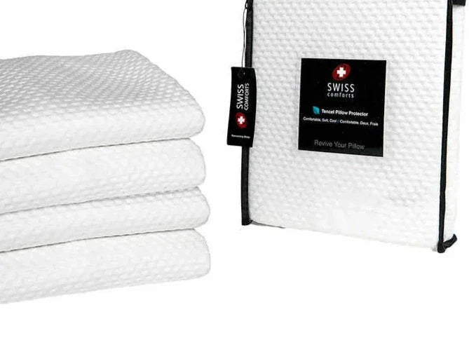 Swiss Comforts Embossed Tencel 4 Pack Pillow Protectors