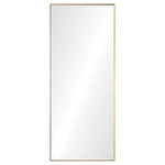 Portland Rectangular Leaning Mirror with Gold Frame