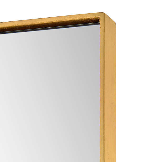 Portland Rectangular Leaning Mirror with Gold Frame
