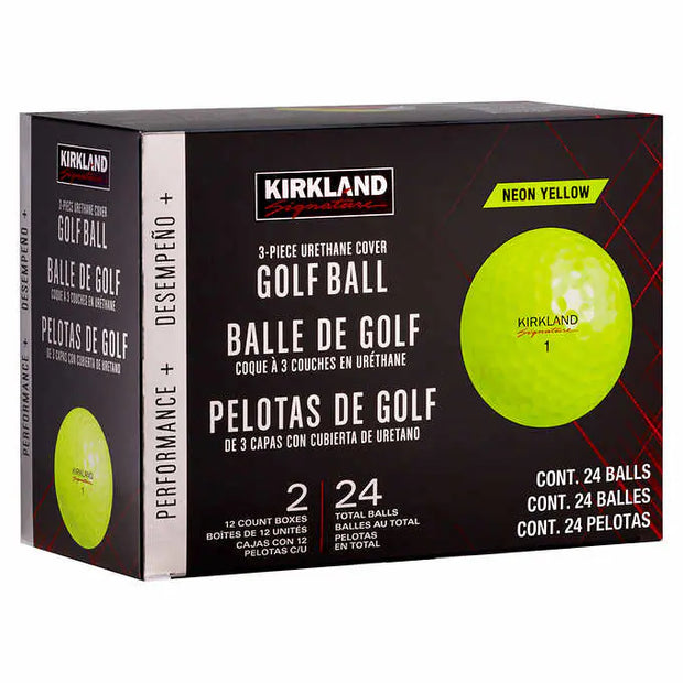 3-piece Golf Ball, Neon Yellow, 24-count